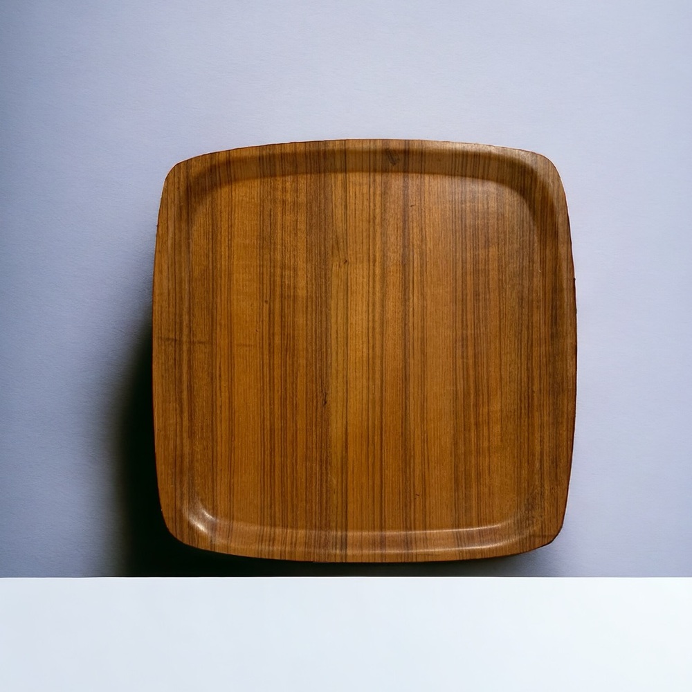Vintage MCM Bent Wood Teak Serving Tray